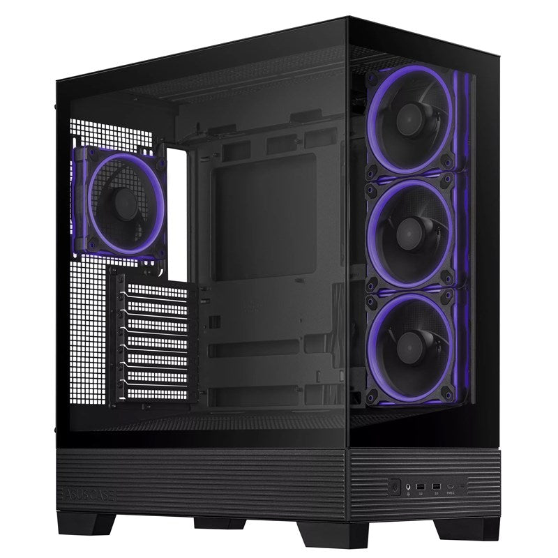 Asus A31 PLUS ATX Mid Tower Gaming PC Case - Black (4 ARGB Fans Included) Asus A31 PLUS ATX Mid Tower Gaming PC Case - Black (4 ARGB Fans Included)